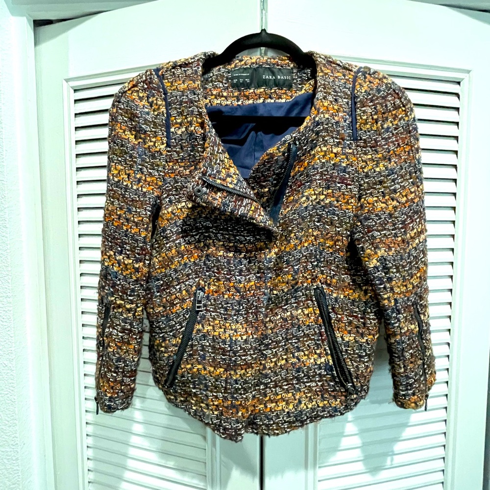 Zara tweed multicolor jacket